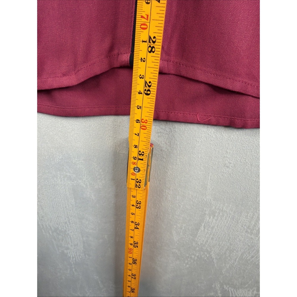 Bobby Chan  Barrett-Jackson Silk Camp Shirt Mens M Red Bowling Stripe - Picture 8 of 8